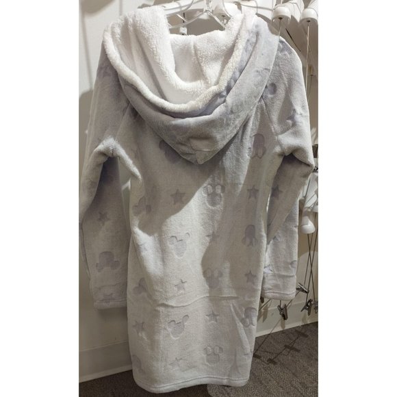 DISNEY Women Mickey Minnie Mouse Cozy Fleece Lounge Dress Hoodie Kangaroo Pocket - Picture 6 of 9
